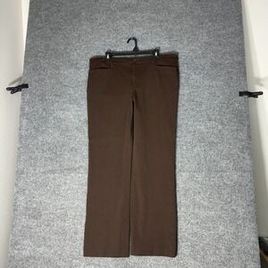 Lauren Ralph Lauren Adelle Pants Womens 16 Brown Straight Leg Stretch Dress